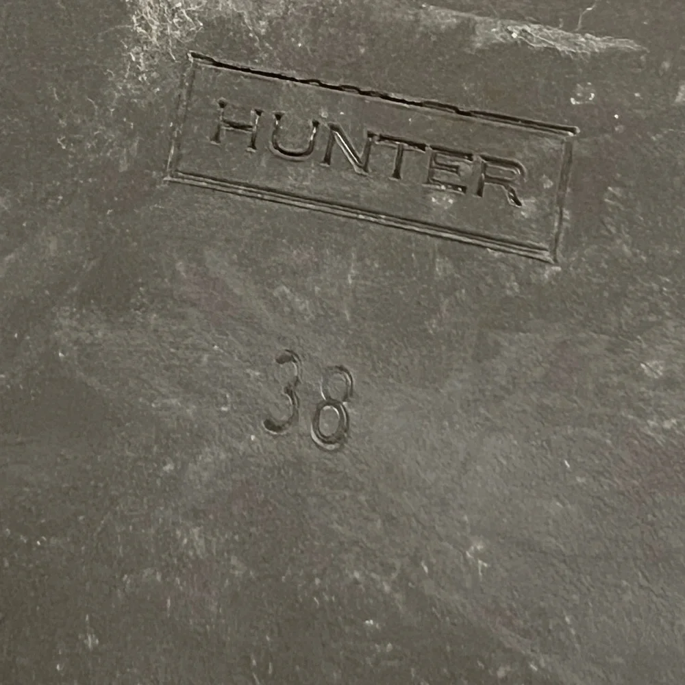 Hunter Henson Boots Navy Quilted Brown Oiled Leather Heeled Size 38 - Picture 11 of 14